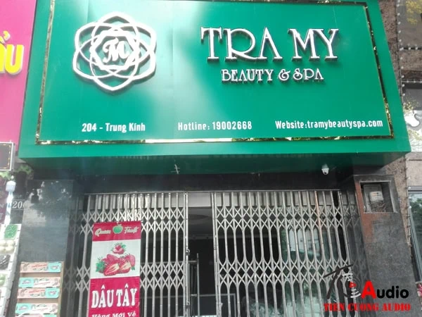 Lắp đặt âm thanh spa Trà My đang trong giai đoạn hoàn thiện