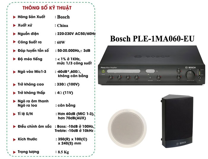 Amply bosch chất lượng cao cho loa âm trần