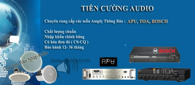 Tiến Cường Audio cung cấp các mẫu amply thông báo tôt nhất hiện nay