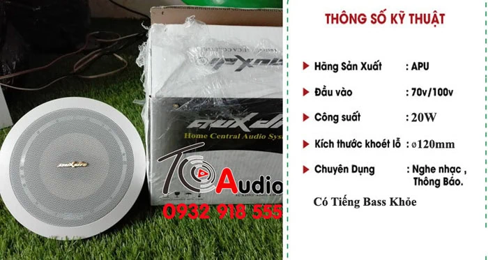 Loa âm trần AUX DIO 168 có tiếng bass chắc