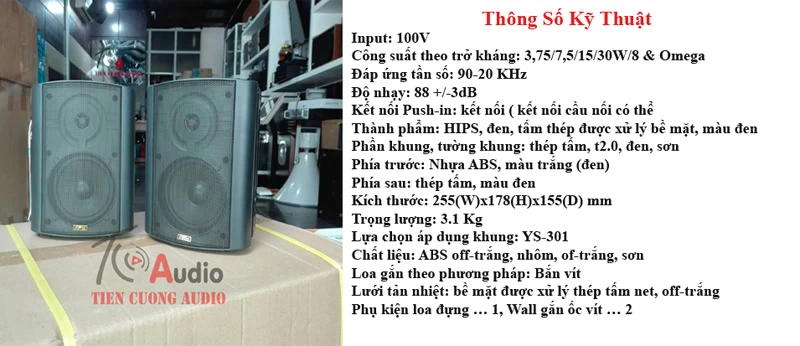 Thông số kỹ thuật của loa hộp APU SP30