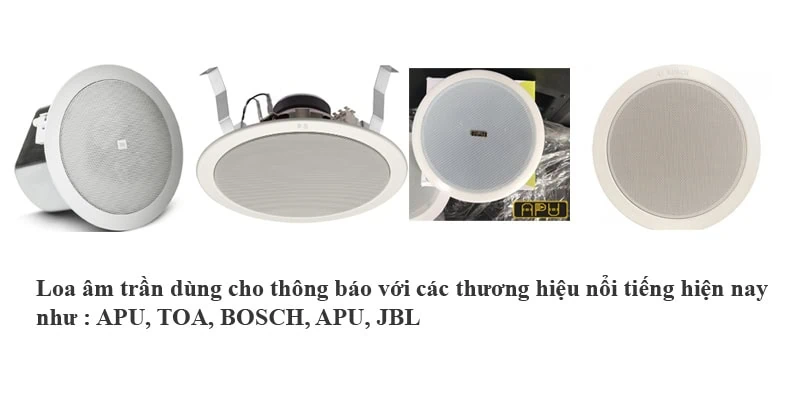 Các mẫu loa âm trần dùng cho thông báo uy tín chất lượng nhất hiện nay