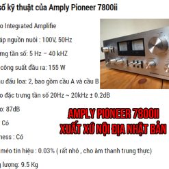 amply pioneer 7800ii