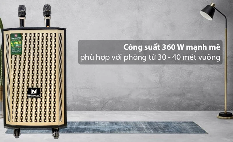 Công suất của loa lên đến 360w, âm thanh cực kỳ hiệu quả