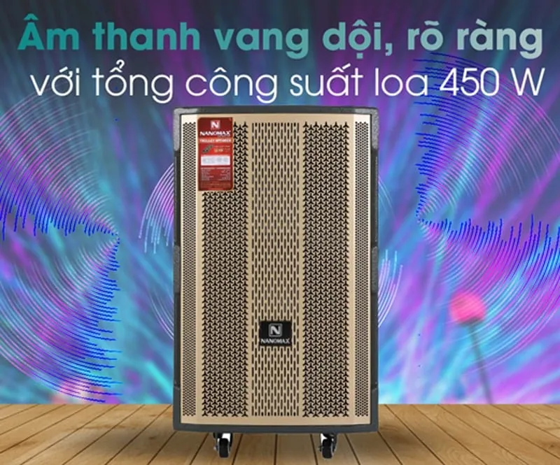 Loa kéo Nanomax S-1000 sở hữu công suất lớn 450w